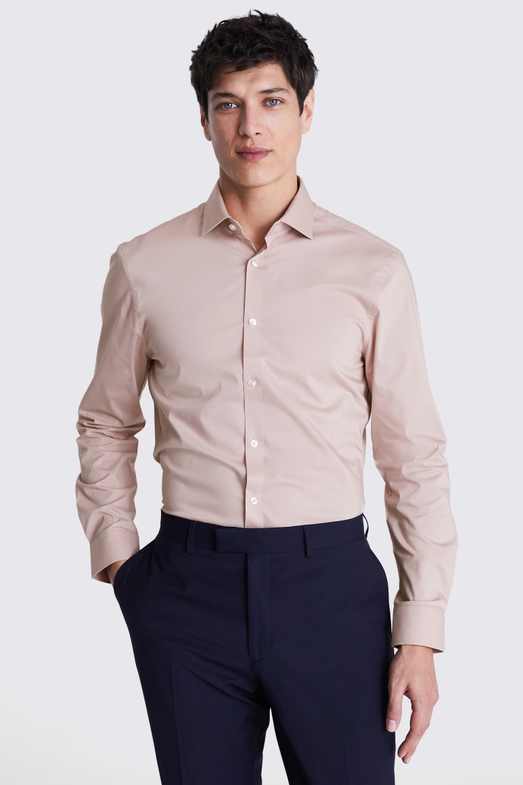 Slim Fit Dusty Pink Stretch Shirt Buy Online at Moss