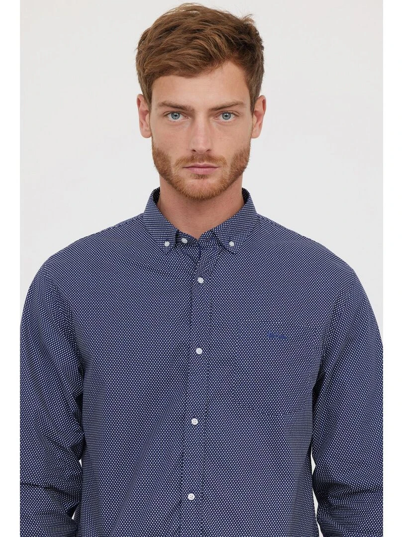Lee Cooper   Chemise manches longues coton comfort DORIC   Bleu marine