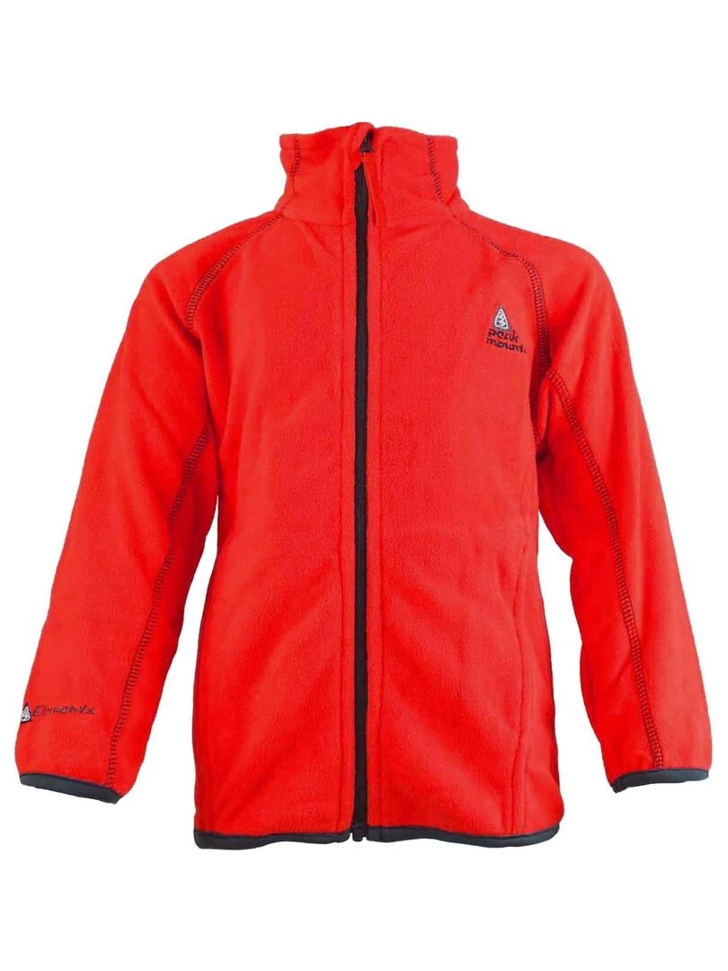 Sweat polaire garçon ECAFONE PEAK MOUNTAIN Rouge