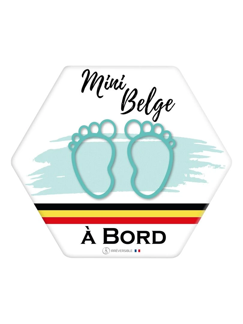 Adhésif bébé à bord Mixte Mini Belge Bleu