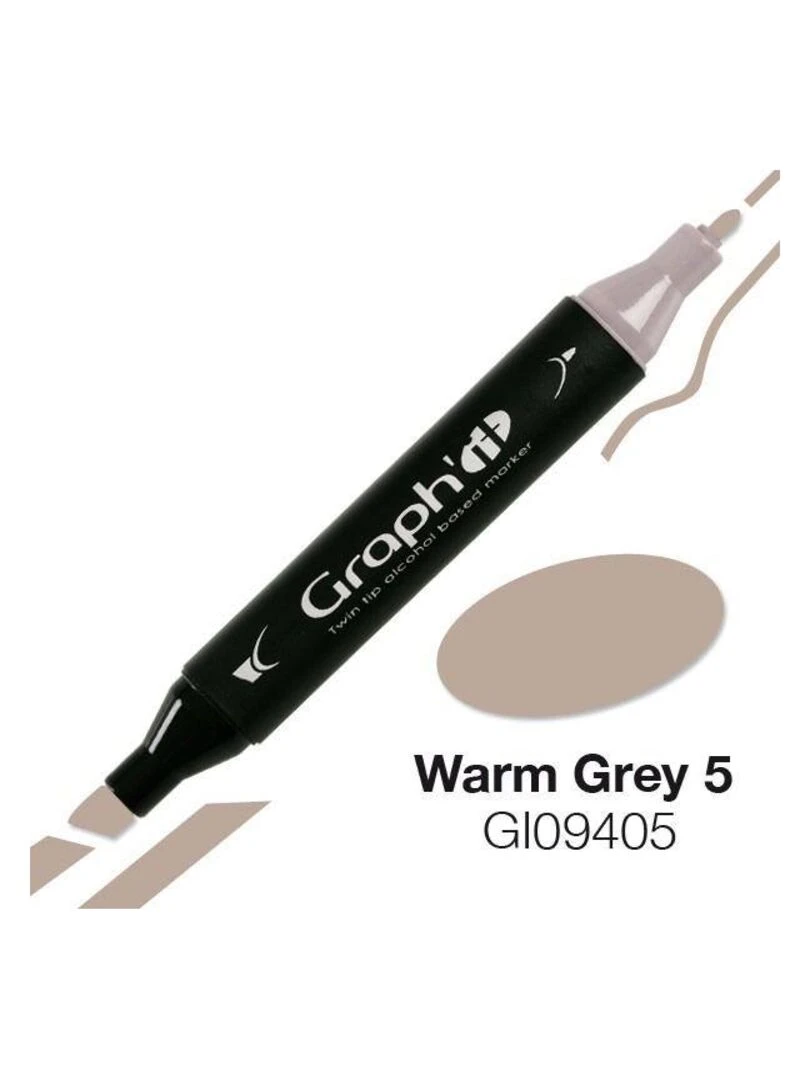 Marqueur Graph'It à double pointe   Gris chaud 5   N/A