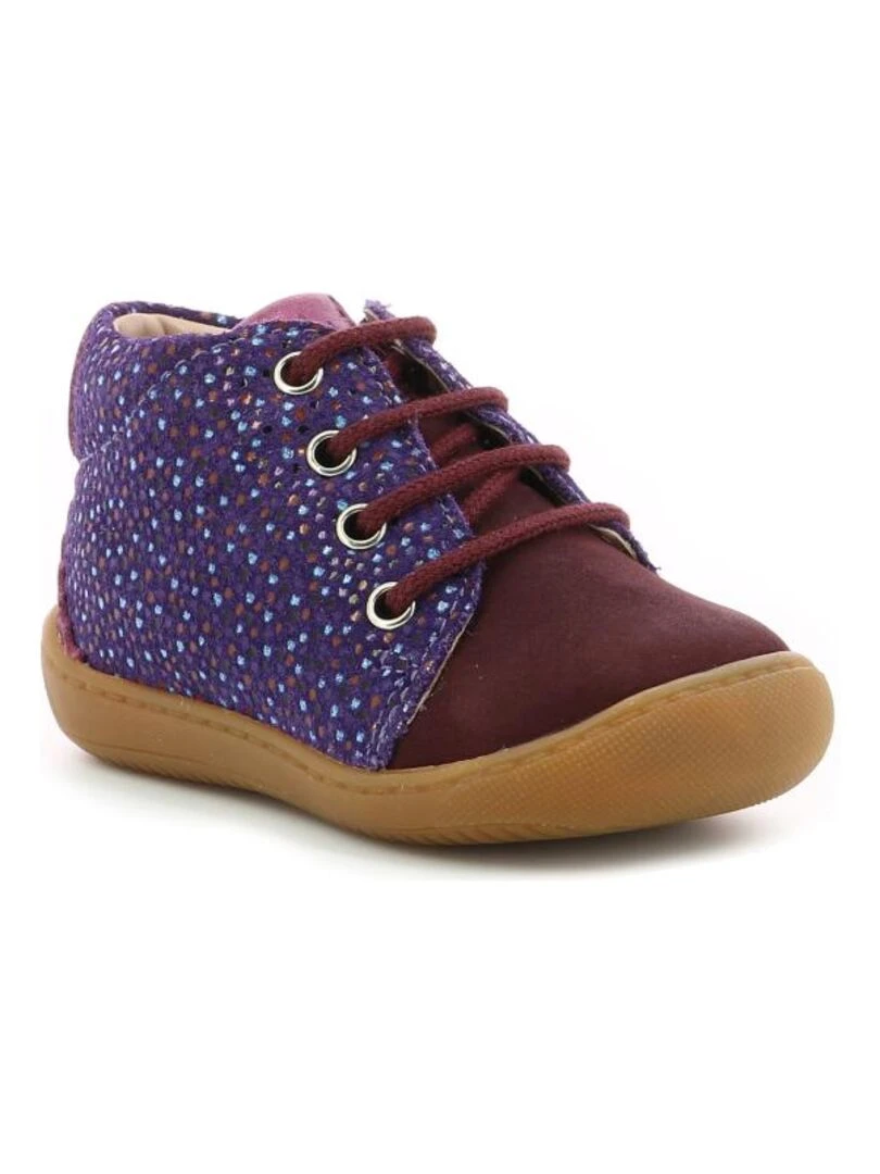 Bottillons Cuir Pastile Bordeaux
