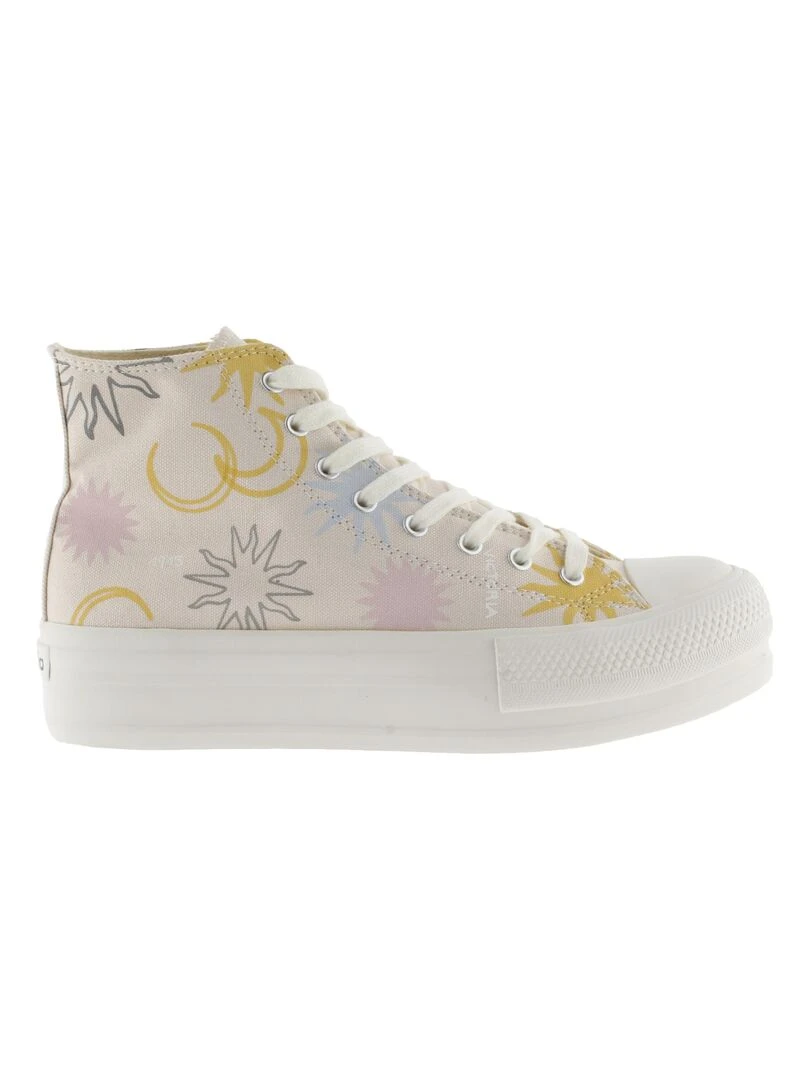 Basket Montante à Lacets Victoria Beige