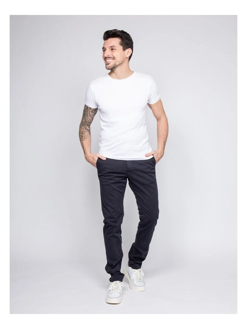Pantalon chino coupe ajustée VAIRE   Bleu marine