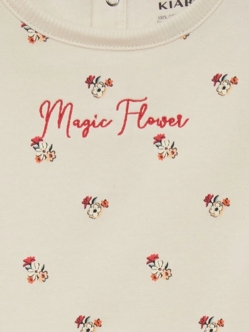 Ensemble pyjama à motif sweat + legging   2 pièces   Blanc