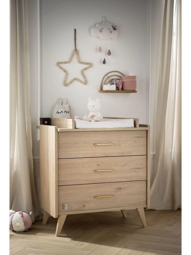 Commode 3 tiroirs Arty   SAUTHON   Marron