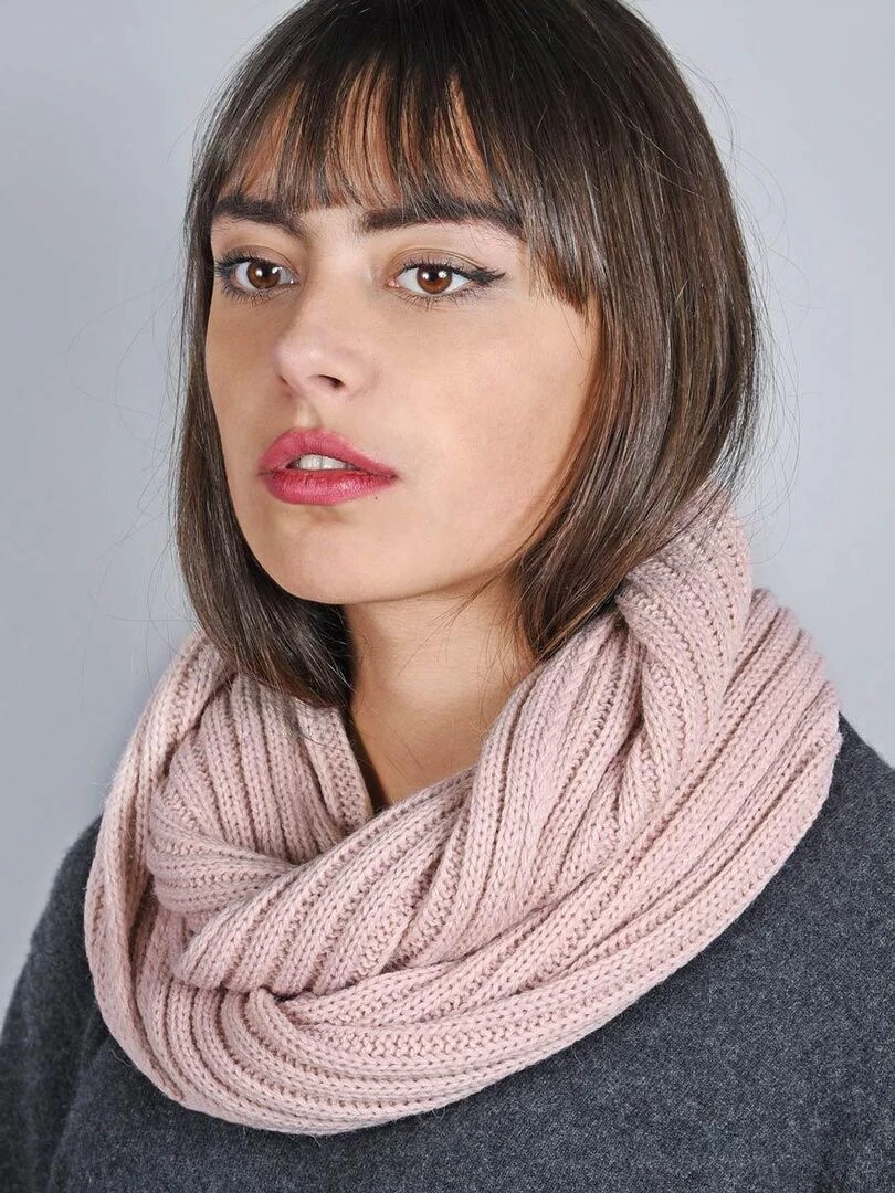 Snood Optima Fabriqué en Europe Vieux rose