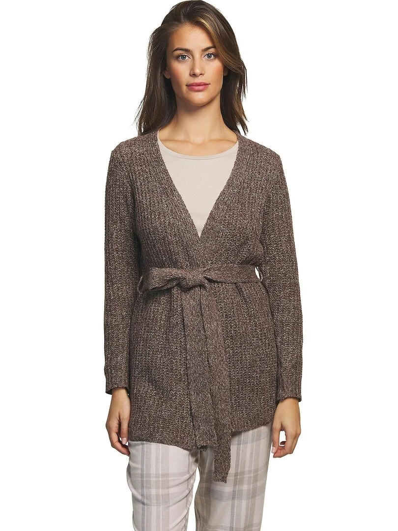 Veste cardigan Complementos Escoces Marron
