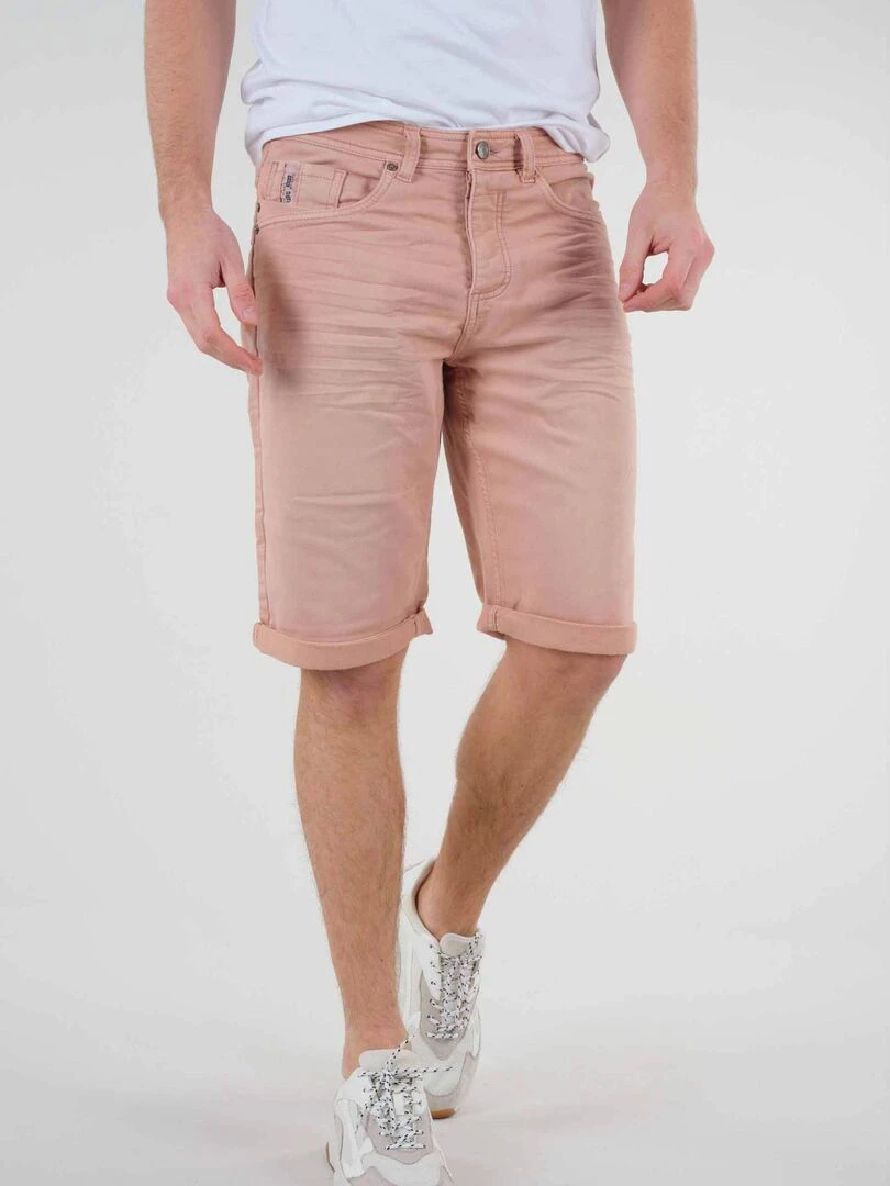 Bermuda délavé pour homme 'Deeluxe' Vieux rose