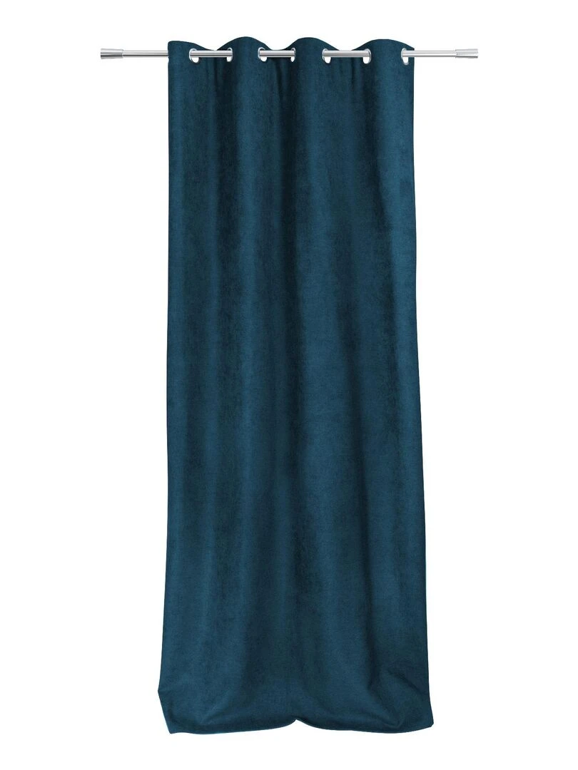 Rideau anti froid doublé polaire Bleu azur