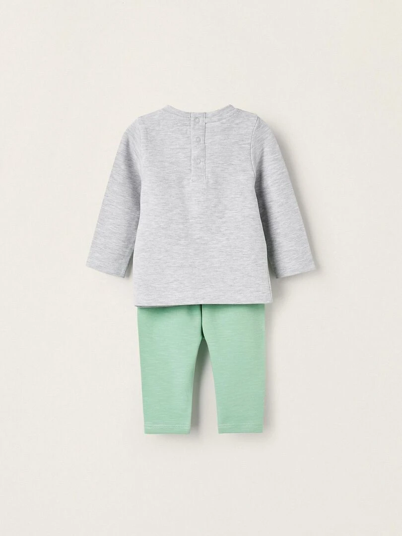Pull + Pantalon en Coton pour Nouveau Né 'Tomato' NATURE TAKEOVER Gris clair