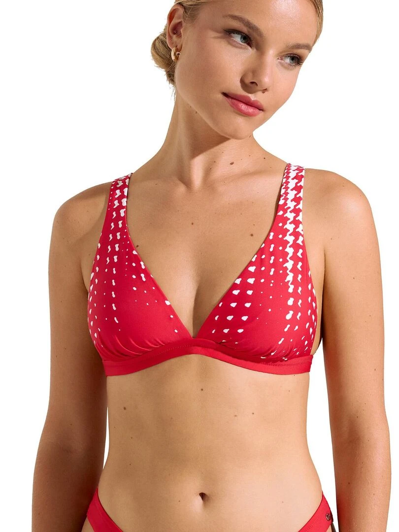 Haut maillot de bain triangle sans armatures Quito Rouge