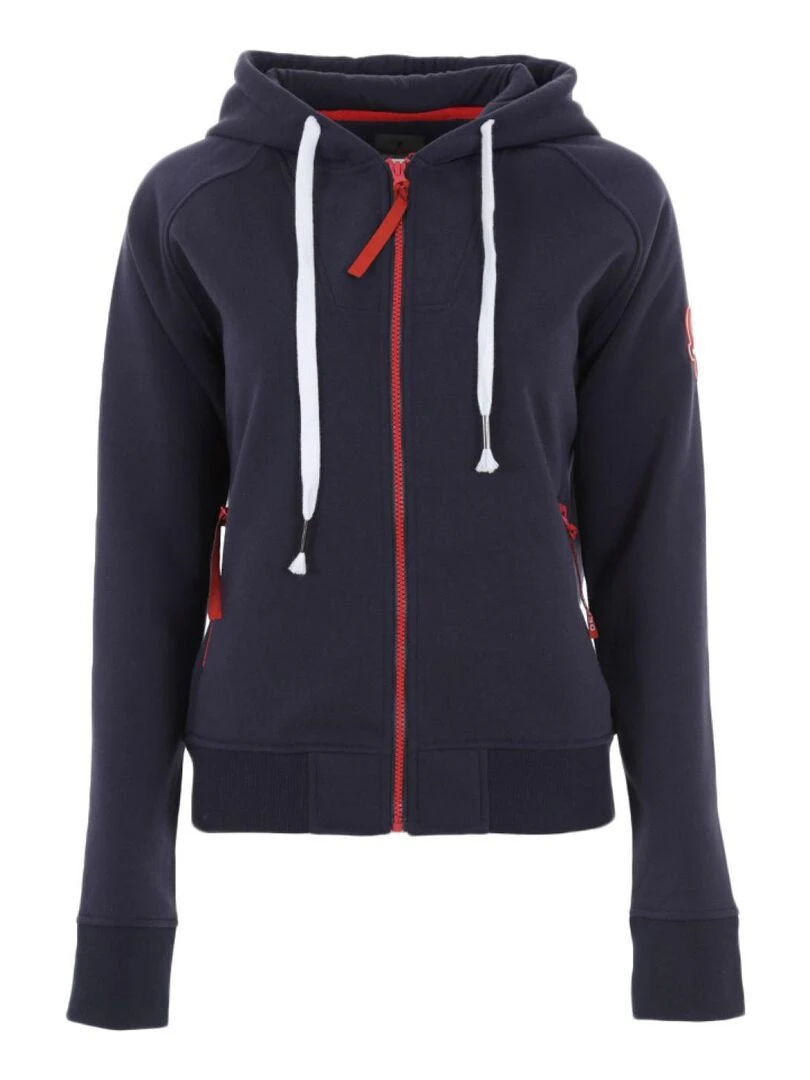 Sweat zippé à capuche femme AUVY Bleu marine