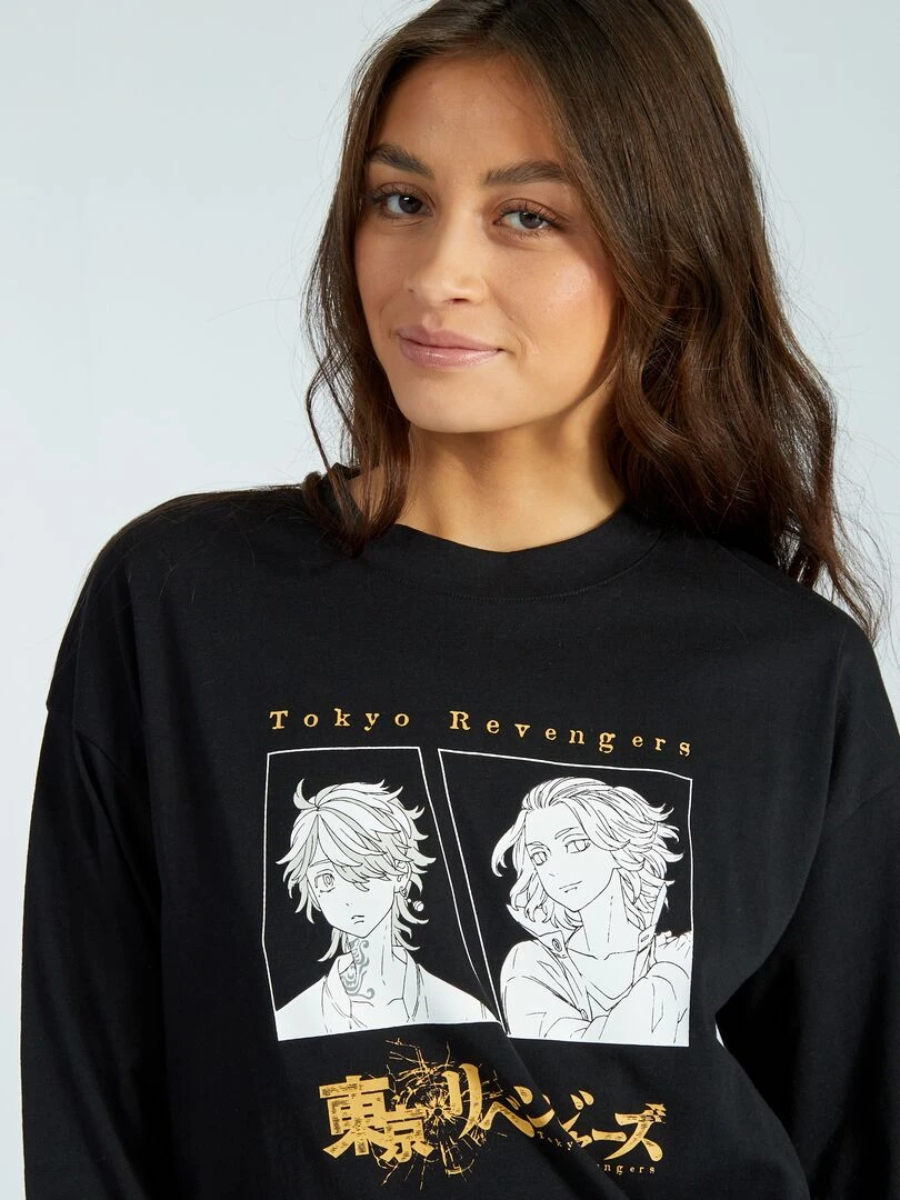 Pyjama long 'Tokyo Revengers' 2 pièces Noir