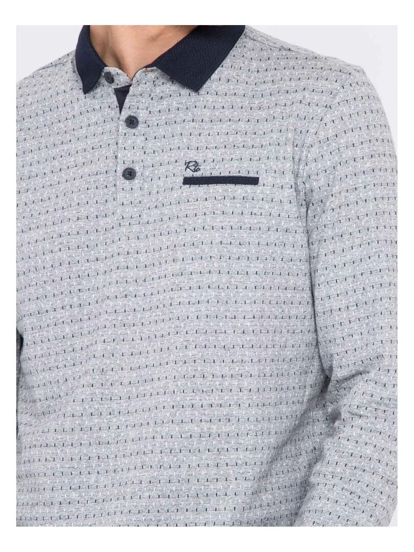 Polo manches longues PAXMAN   Gris