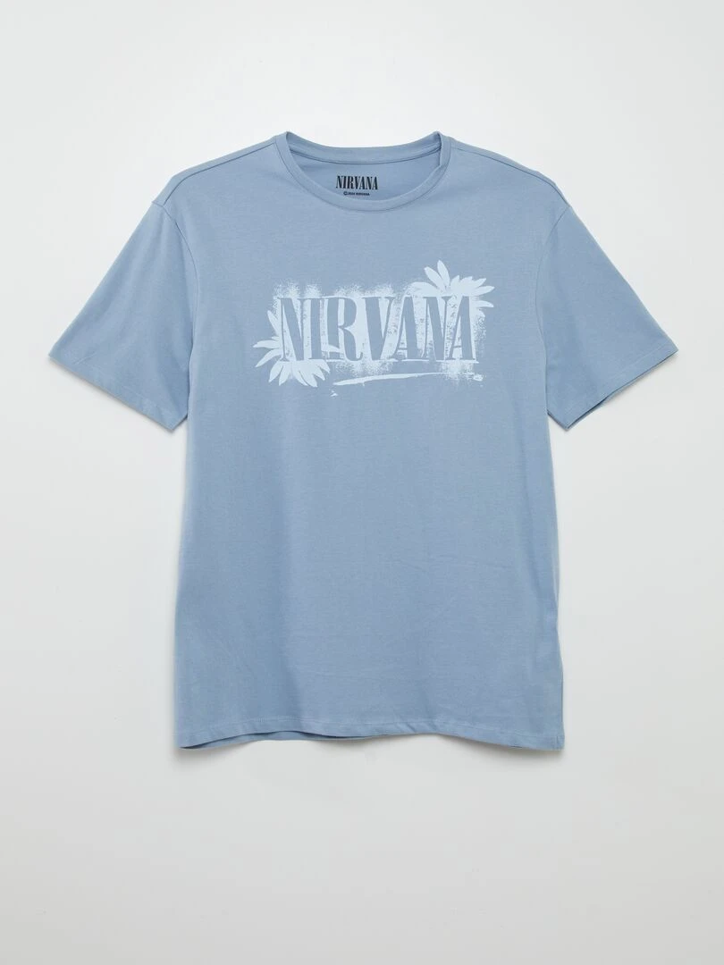 T shirt imprimé 'Nirvana' Bleu