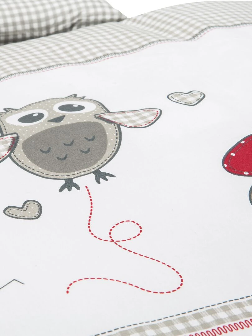 ROBA Berceau Adam & Eule 40x90 cm + Équipement Complet   Bois Laqué Blanc   Blanc
