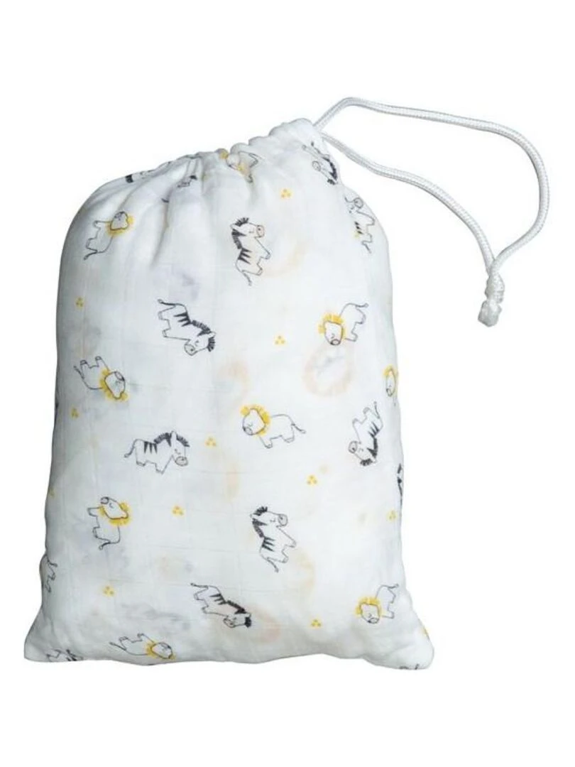 Lot de 2 draps housse 70x140cm en coton bio blanc SAUTHON Blanc