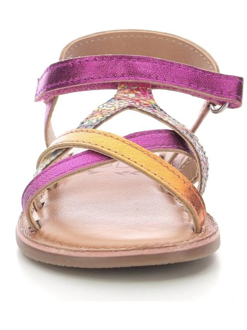 Sandales Cuir Canissa   Rose fushia