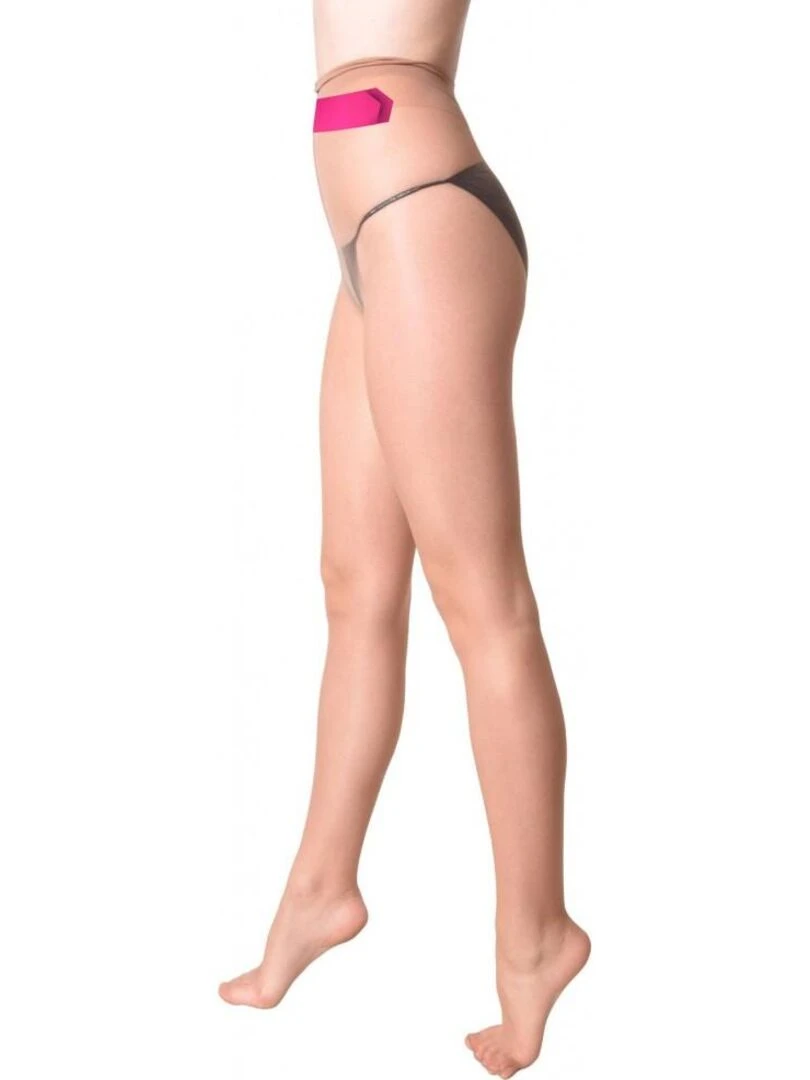 Pack 2 collants en lycra 40 den relax Mina. Beige