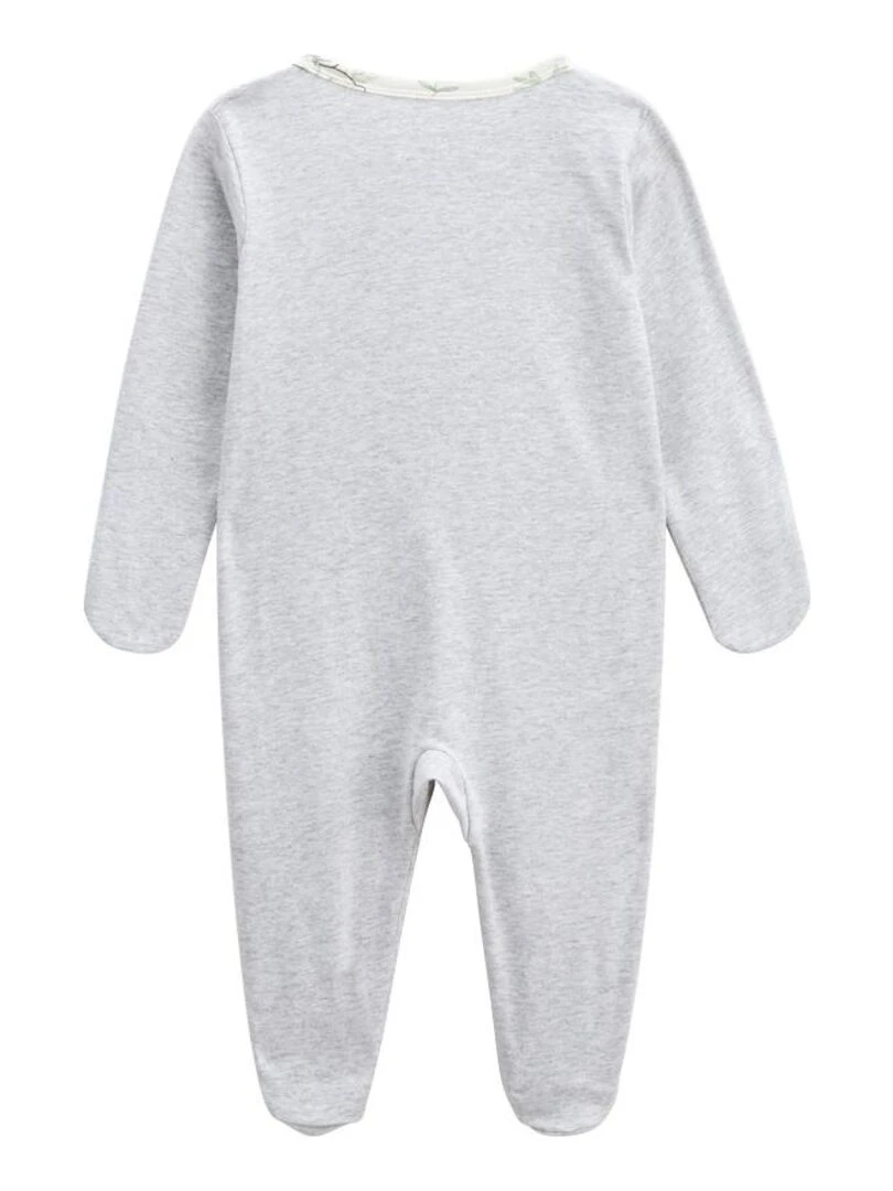 Pyjama bébé ouverture zippée Frimousse Gris Gris