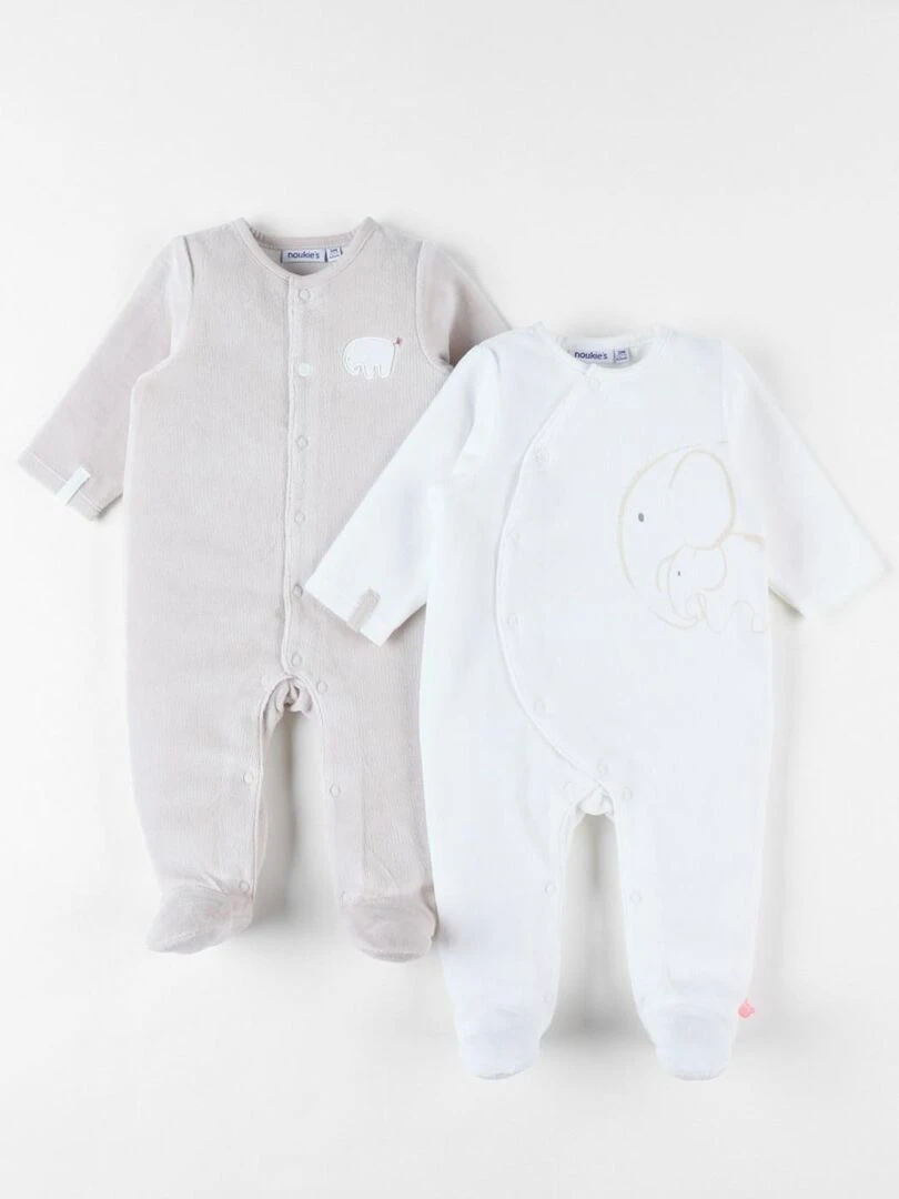 Set de 2 Dors bien en Velours Noukie's Beige