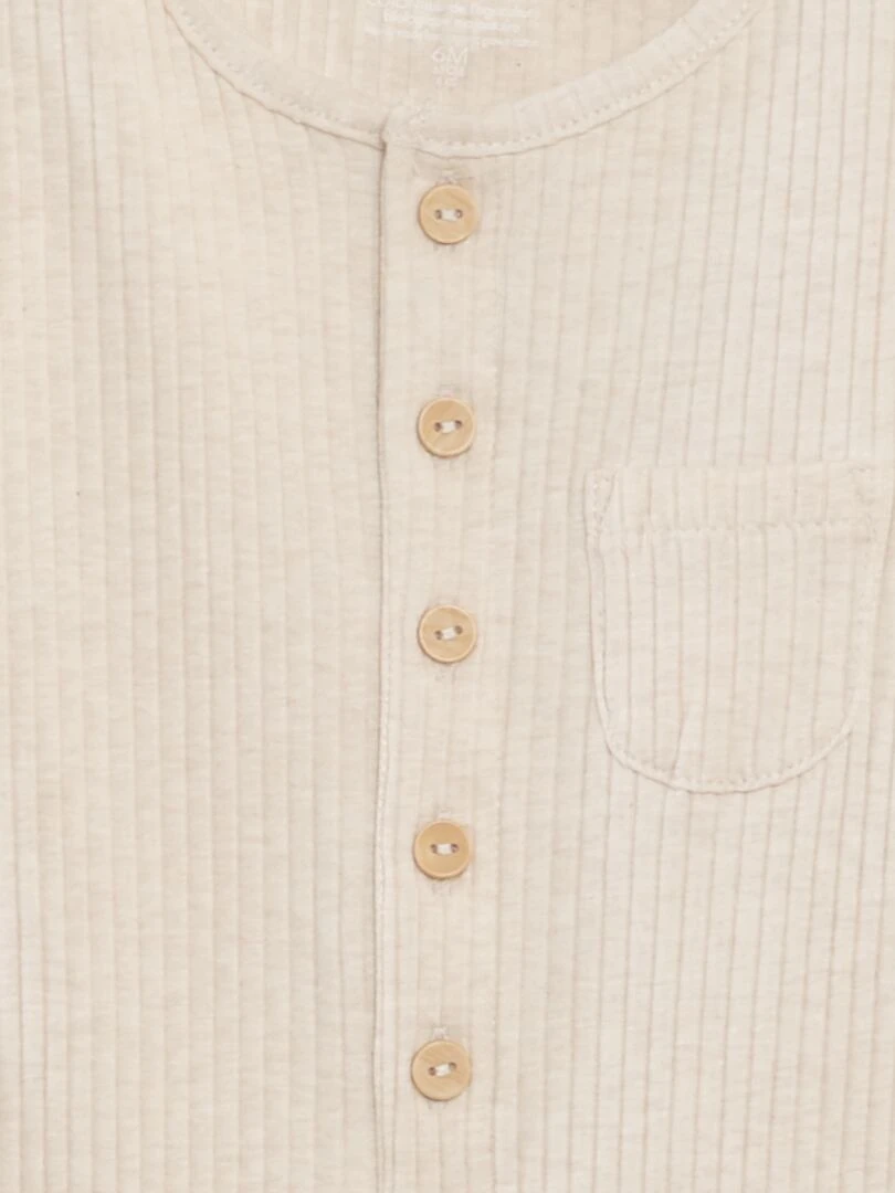 Barboteuse côtelée   Beige