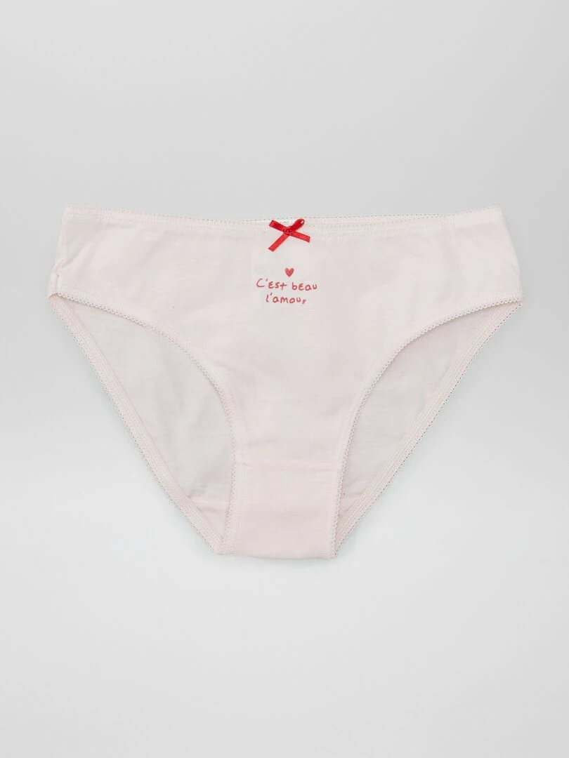 Lot de 7 culottes Blanc/rose/rouge