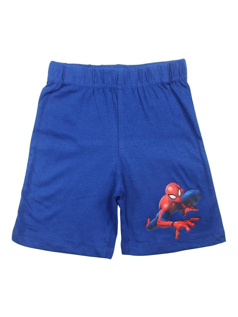 Spiderman   Ensemble T shirt short garçon Imprimé Spiderman   Bleu marine