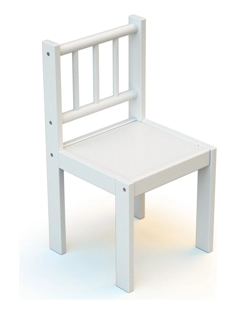 WEBABY Ensemble 1 table + 2 chaises Blanc Blanc