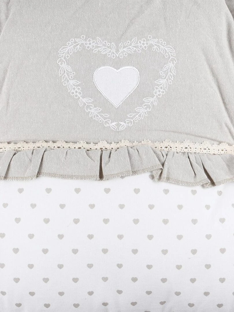 Tête de lit 45x70 cm Bérénice naturel coton   Blanc