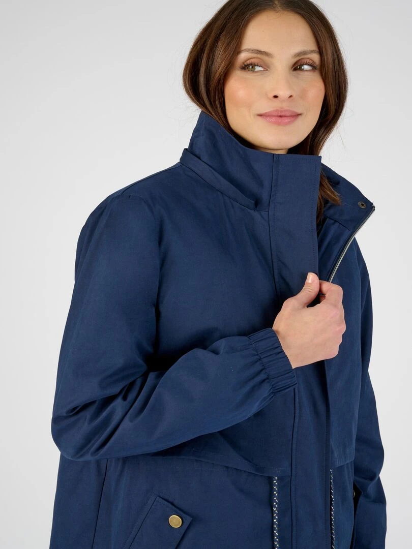 Parka 3 en 1 gilet amovible doublé Thermolactyl Damart Bleu marine