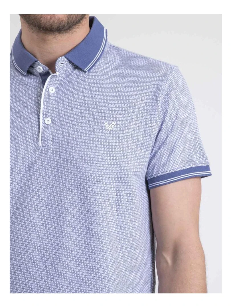 Polo manches courtes pur coton POULORIS   Bleu