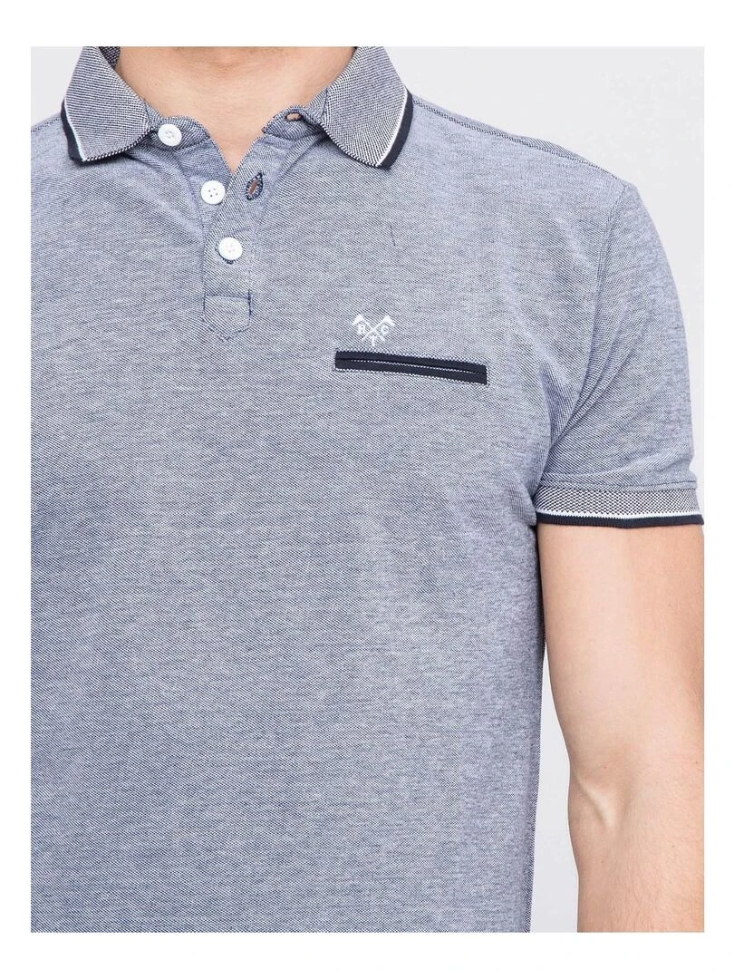 Polo pur coton PABEROL   Bleu marine