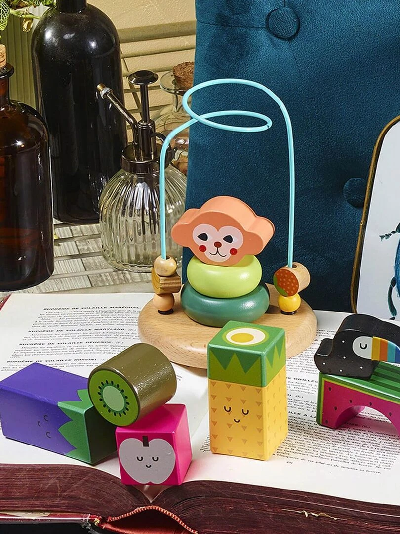 Cubes sonores en bois : fruits   Andy Westface   N/A