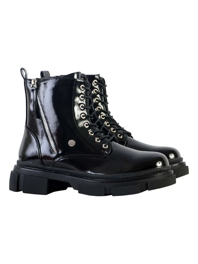 Bottine à Lacets Le Temps Des Cerises Erin   Noir