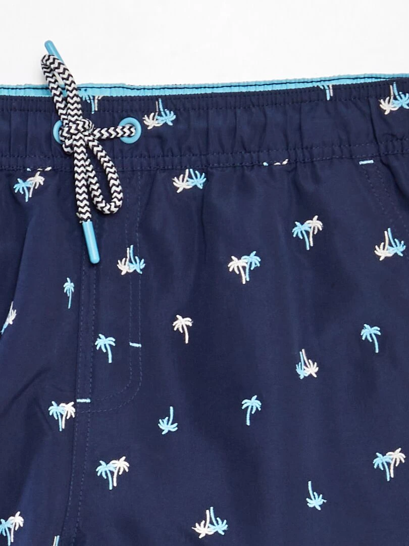 Short de bain à motif Marine