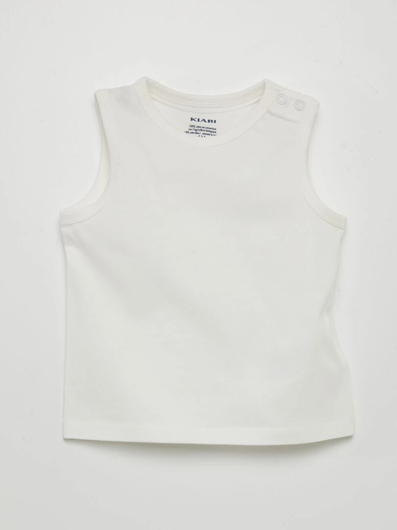 Lot de 4 débardeurs unis   Marron/bleu/marine/blanc