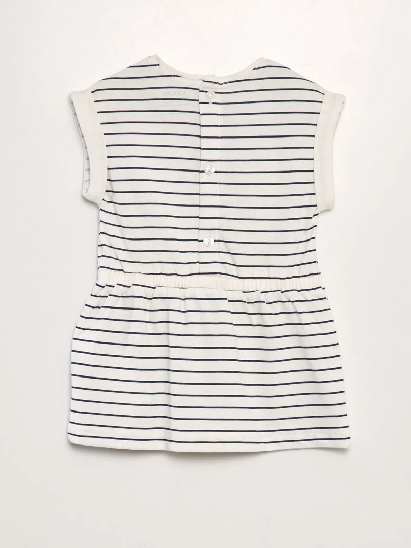 Robe imprimée en jersey   Blanc