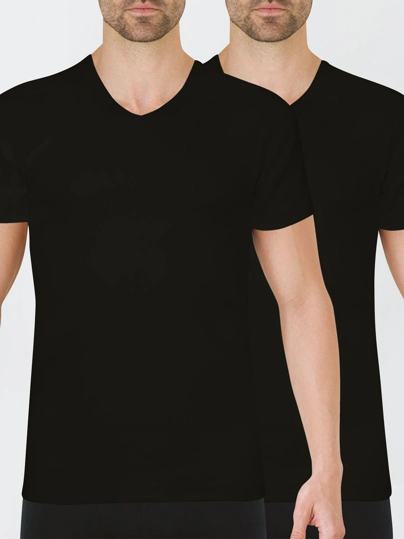 Lot de 2 t shirts 'Athena' en coton Noir