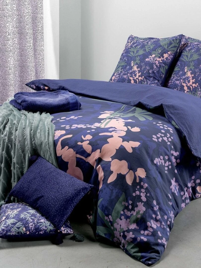 Housse de couette Paola + taie(s) 100% coton Bleu