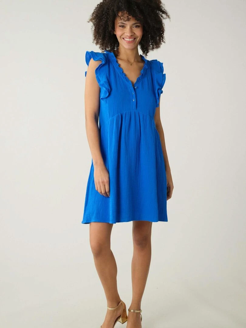 Robe courte pour femme 'Deeluxe' Bleu fluo