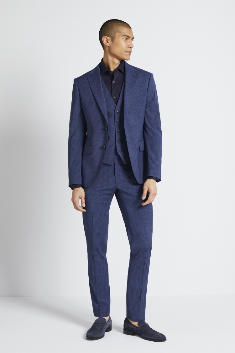 Slim Fit Ink Houndstooth Dress Jacket   Buy Online at Moss