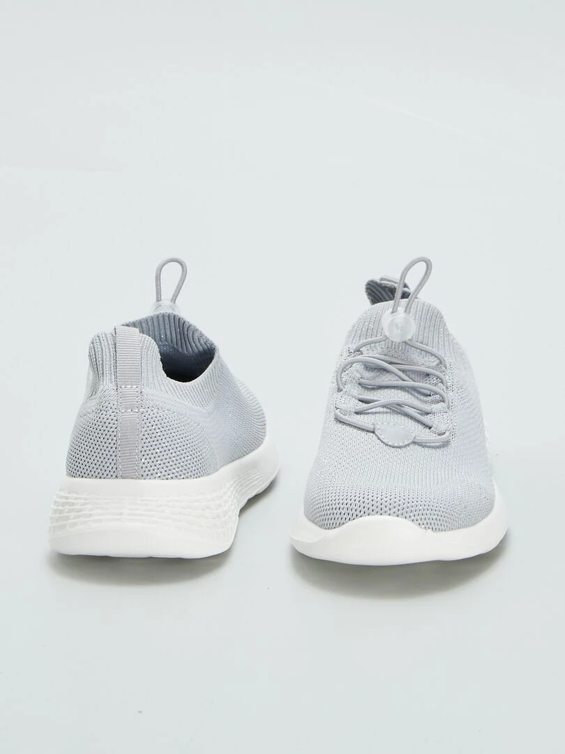 Baskets en mesh esprit running   GRIS