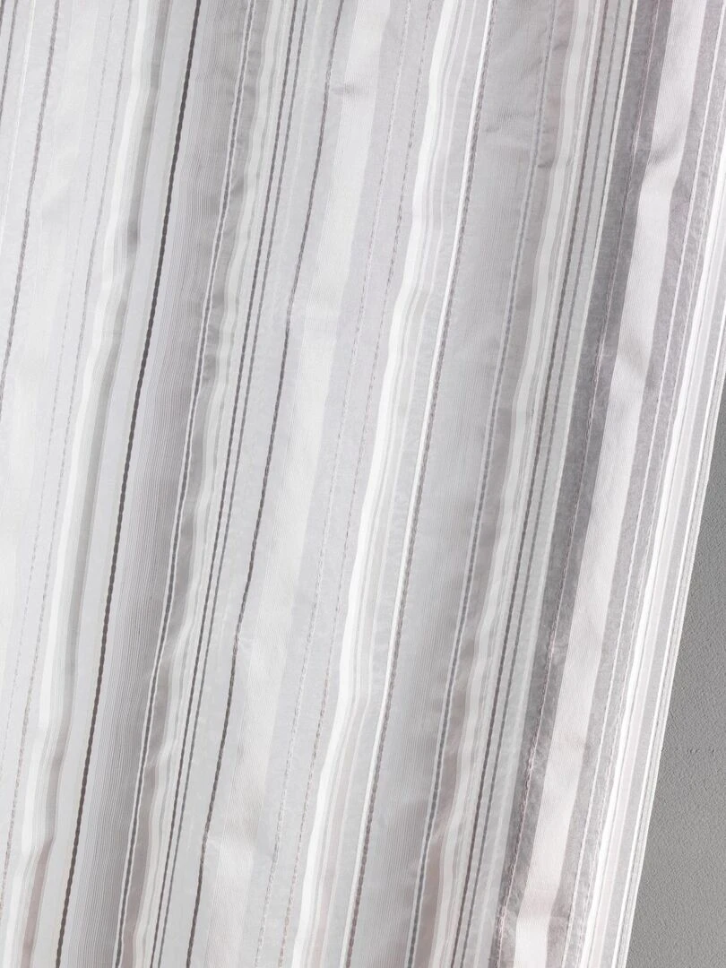 Voilage en organza à rayures Gris clair
