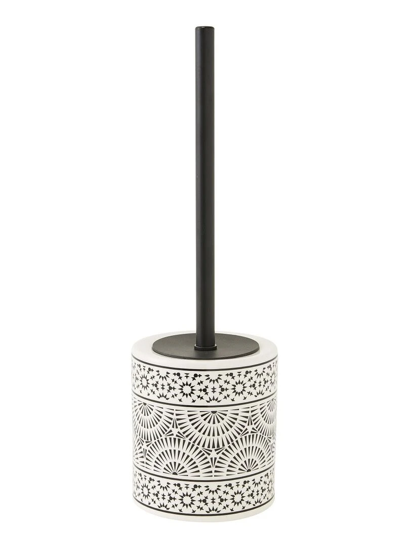 Guy Levasseur Brosse wc en porcelaine blanc et noir Blanc