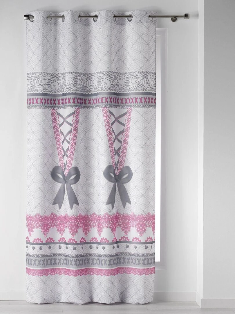 Rideau à oeillets Collection Joli Corset Rose