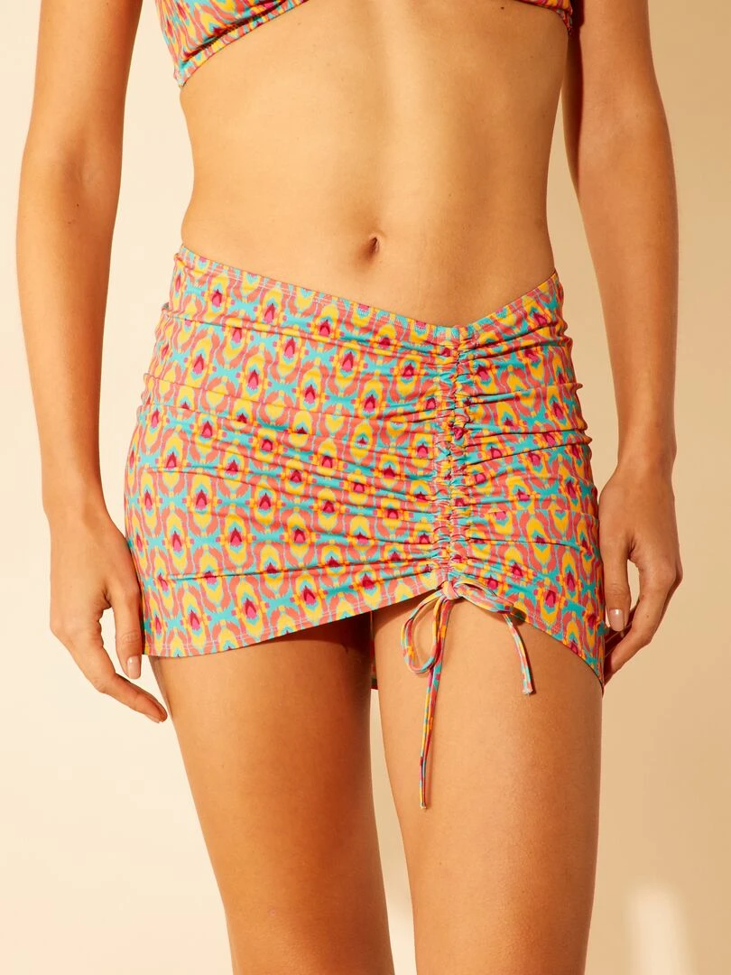 Jupe de plage imprimé fantaisie   Orange