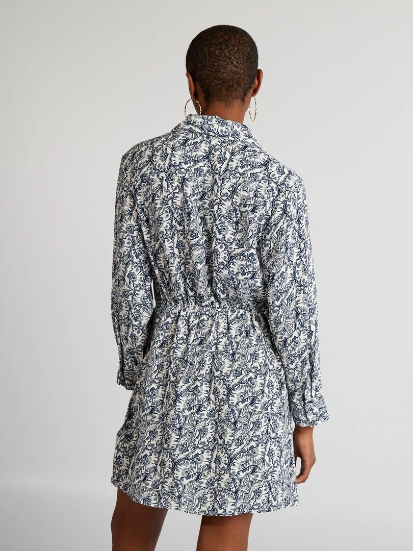 Robe à nouer fantaisie   Bleu