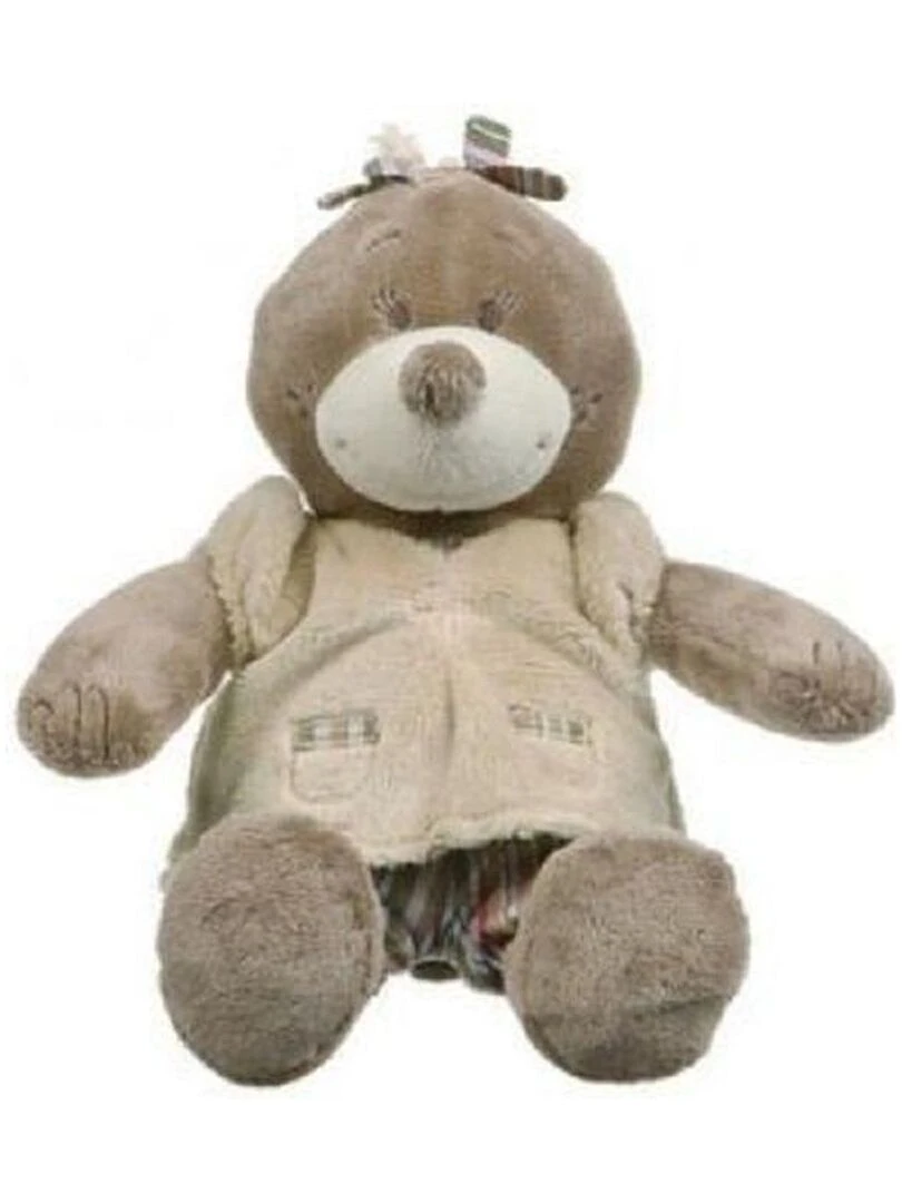 Doudou Noukies Noukie's EMMA la Taupe marron tee shirt beige short rayee Neuf 15cms   Marron